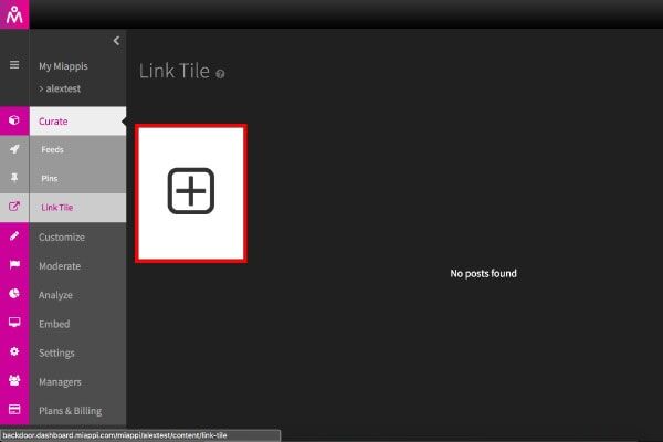 How To Add Link Tiles - Miappi. Moments That Matter.
